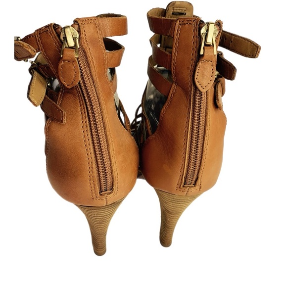 Via Spiga Brown Tan Strappy Gladiator Heels Sz:7.5 - Picture 6 of 12